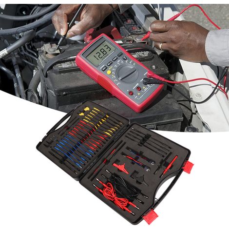 Set aus 92 Multifunktions-Multimeter-Messleitungen mit Tragetasche, geeignet für Multimeter-Relais-Messleitungen mit Krokodilklemmen (Versand als Übergewicht). (1/5)