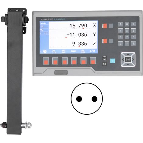 Réglette numérique LCD à lecture directe, encodeur linéaire magnétique pour tour et fraiseuse, AC 80-260V, prise UE, 2 axes, affichage digital de précision (1/5)