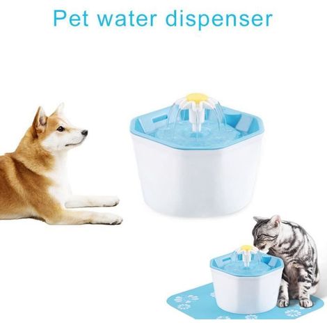 Fontaine à Eau pour Chat Chien Fontaine à Fleur pour Chat Distributeur Eau pour Chat avec Filtre 1,6L Électrique et Silencieuse (1/3)