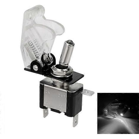 Interrupteur à bascule SPST 12 V avec voyant LED pour allumage, accessoires pour bateaux, voitures de course, véhicules tout-terrain, 4x4, camions et remorques. (1/5)