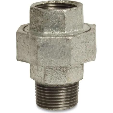 Raccord fileté en fonte malléable Type conique 3/8" IG x 3/8" AG (1/2)