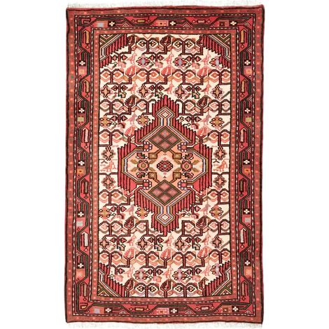 Tapis d'orient 78 x 125 cm, oriental, Rouge, crème, laine naturelle, noué à la main, fabriqué en Iran (1/5)