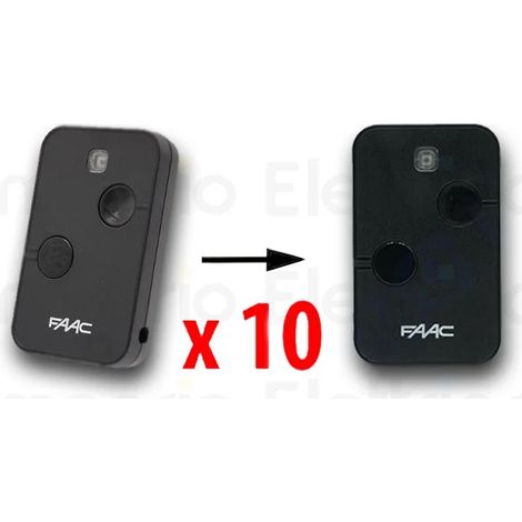 faac 10 x télécommande 2 canaux xt2 433 slh lr 7870071