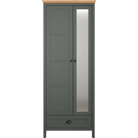 Stanton Kleiderschrank grün, Eiche dekor. (1/5)