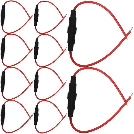 Porte-fusibles à insertion directe pour accessoires de câblage automobile, en plastique et métal, disponibles en plusieurs couleurs, lot de 10. (1/5)