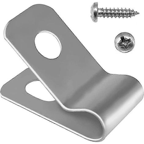 Clips de clôture agricole en acier inoxydable, 100 pièces, avec vis à fil (1/4)