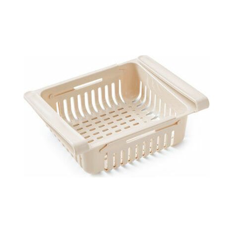 Boite Rangement Frigo Réfrigérateur Escamotable Avec Tiroir Organisateur Boîte de Rangement Pour Réfrigérateur Garder le Réfrigérateur(Blanc) (1/5)