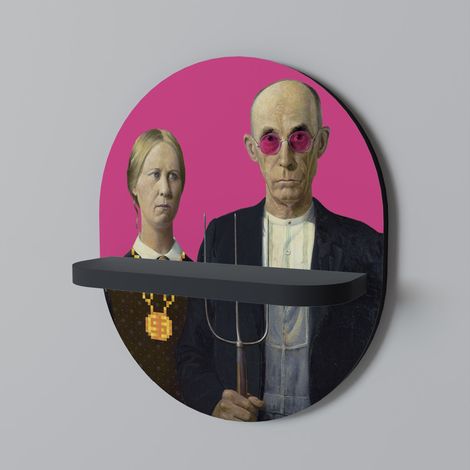 Mensola ovale AMERICAN GOTHIC BLING nera (1/5)