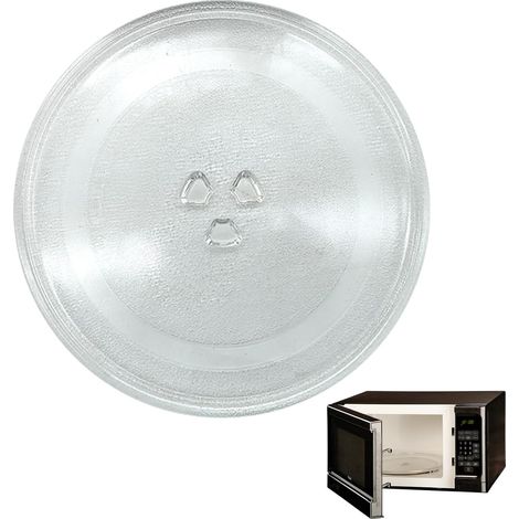 Plateau Micro Onde, Assiette Tournante En Verre Type Y, Microwave Plate, Plateau Tournant De Rechange, Turntable Verre Micro-Ondes Avec 3 Picots, Compatible Avec Four À Micro-Ondes Avec Support Rond (1/5)