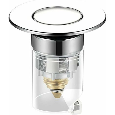 YMYNY Bouchon lavabo, Universel Pop Up étanche Anti-colmatage Anti-Odeur Bonde de Lavabo vidange Valve évier Bouchon Fermeture pour éviers de comptoir (34-40 mm) (1/4)