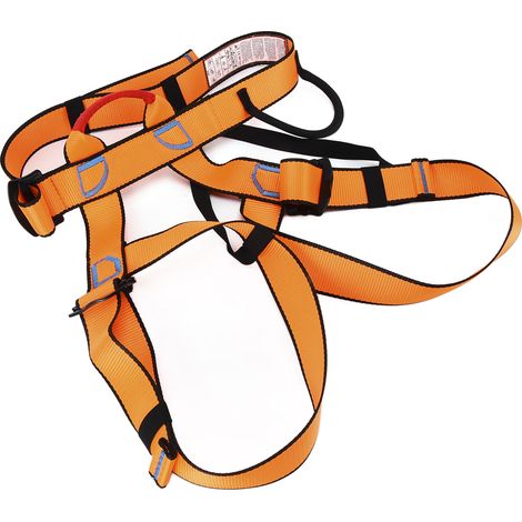 Ceinture de sécurité d'escalade orange haute capacité de charge, demi-corps, pour la protection en ingénierie de montagne (1/5)