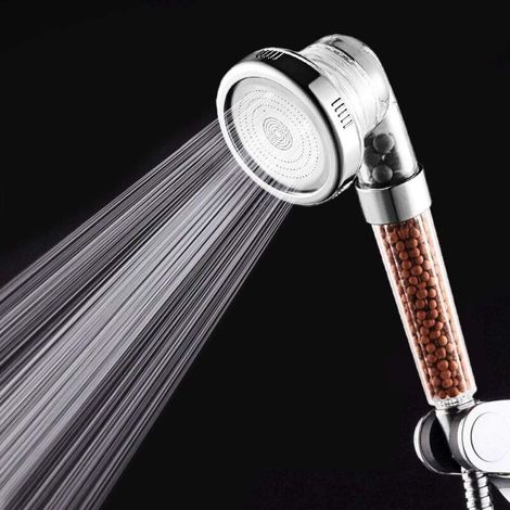Eco-friendly shower head, removable design for easy cleaning, multi-layer filtration and mineral spheres, soft water, high quality - AquaForge (1/5)