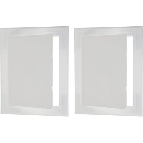 Lot de 2 panneaux d'accès auto-adhésifs en ABS pour portes d'accès et plomberie Blanc 200 x 150 mm (1/5)