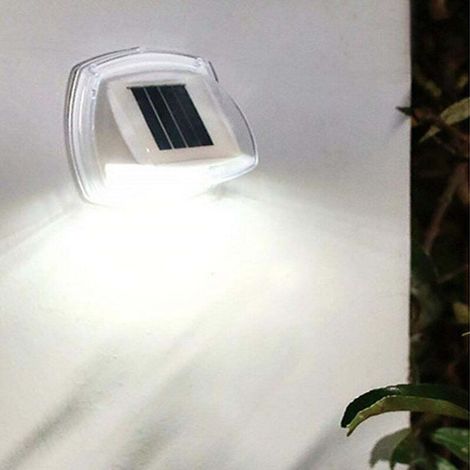 Lot de 2 appliques murales solaires LED - Lumière blanche (1/5)