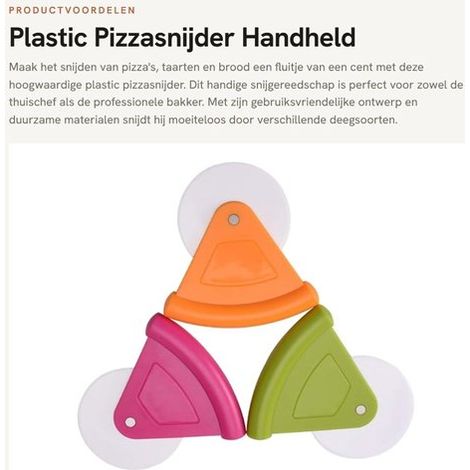 Tagliapizza Dailygoods realizzato in materiale di alta qualità. Pratico strumento da taglio. Lavabile in lavastoviglie. Resistente. Sicuro. Pratico e maneggevole. Tagliapizza. (1/5)
