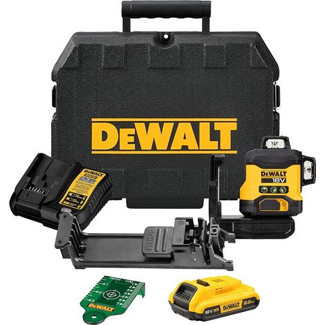 DEWALT Multilinien-Laser grün 3x360° 18V 2Ah - DCLE34031D1-QW