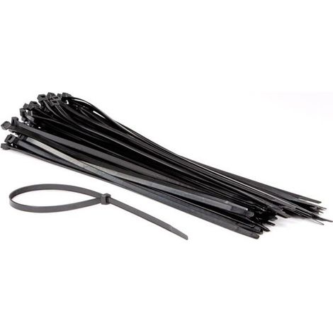 Jeu de serre-cables en nylon - 8 8 x 500 mm - noir (100 pièces)