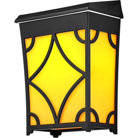 Lot de 2 lampes de jardin maison d'hôtes (lumière dorée + RVB) pour villa, clôture, décoration murale, solaires (1/5)