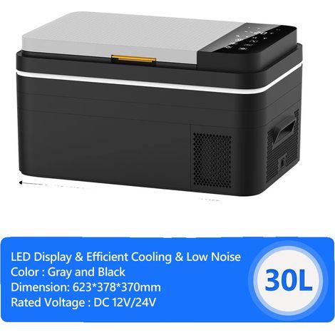 Refrigerador portátil, enfriamiento rápido, opciones de alimentación versátiles, 30 L (1/2)