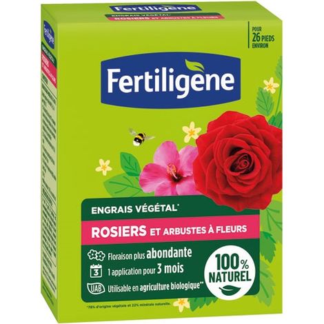 FERTILIGENE - Engrais rosiers arbustes à fleurs UAB 650g