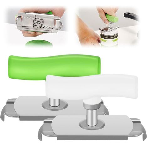Set mit 2 Dosenöffnern aus Edelstahl für Senioren (1/4)