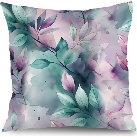 Housse de coussin floral été, décoration terrasse salon,40×40cm (1/5)