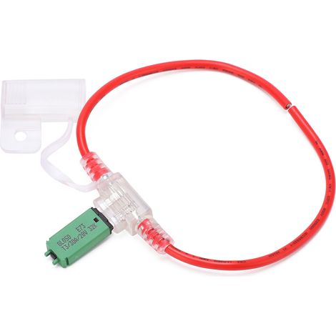 Support 30A 12AWG, Porte-Fusible Transparent avec Réarmement Manuel, Étanche et Anti-Poussière pour Auto, Bateau, Camping-Car et Camion (1/5)