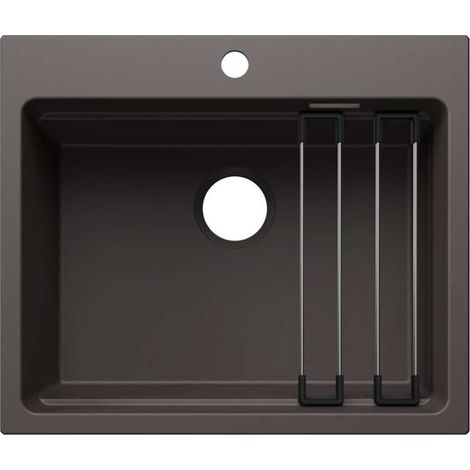 Blanco Etagon 6 - Évier en silgranit 6x5 cm, avec accessoires, gris rocher 527750 (1/2)