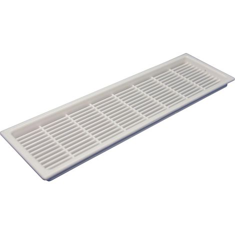 Lüftungsgitter Abluftgitter Möbelbeschlag 222 x 57 mm Kunststoff weiß