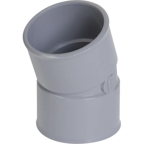 coude pvc - femelle / femelle - 20 degrés - diamètre 32 mm - nicoll ucf22