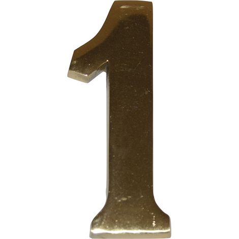 números para puerta del 1 al 9. 10cm. elegir número y acabado. número cero acabado níquel mate acabado latonado número uno (1/2)