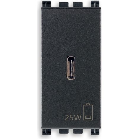 VIMAR - 19292.C.25 Alimentatore USB C PD 25W grigio