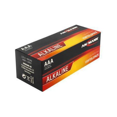 Ansmann Red Alkaline Micro AAA LR03 boîte de 40 piles (1/2)
