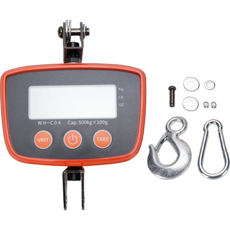 Balance suspendue électronique avec crochet – Industrielle numérique intérieur extérieur pesage 500KG précision 100g, mesure (1/5)