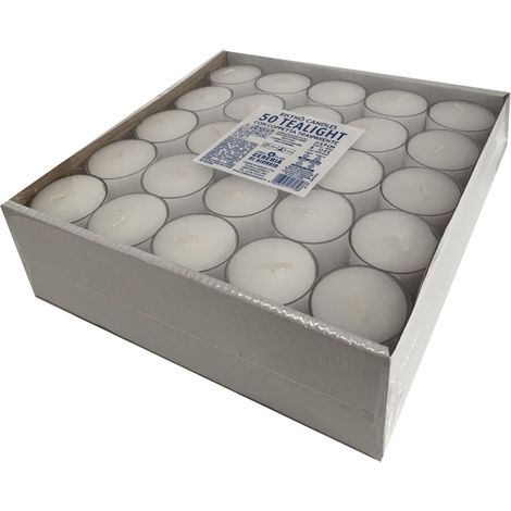 Cereria Di Giorgio Tealight con Cup Trasparente D 3,9 Cm H 2,7 Cm 50 Pz
