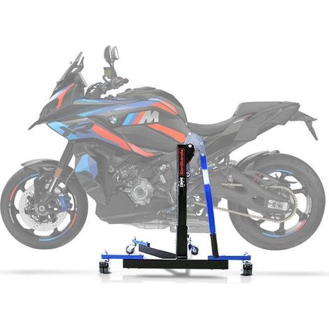 Alza moto centrale - ConStands Power-Evo - Compatibile BMW M 1000 XR 24-25 - Capacità 300 kg - Colore blu