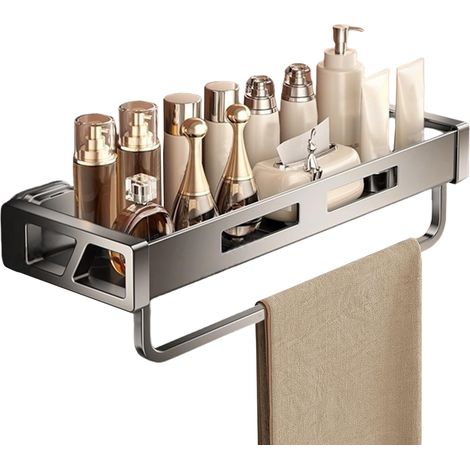 Porte-douche, étagères de salle de bain pour douche,Étagères de rangement de douche avec aspiration  Salle de rangement multifonctionnelle sans forage pour la salle de bain Balcon de cuisine (1/5)