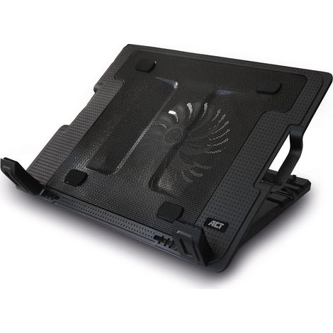 Supporto di raffreddamento per laptop da 17 pollici, altezza regolabile (5 posizioni ergonomiche), 1 ventola silenziosa per scrivania, porta USB