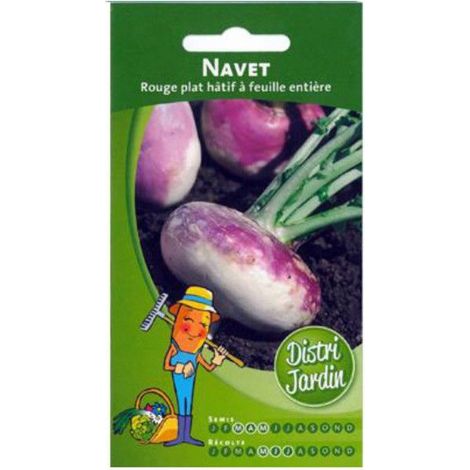 Sachet de graines de navet de Milan à collet rose