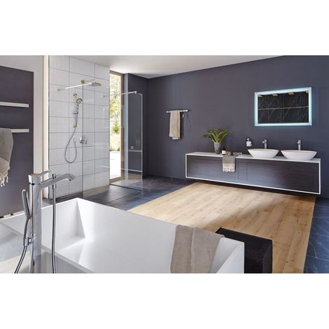 Kermi WALK-IN XB FProfil WA 1500x 2000 BV : 1500 SWS verre trempé transparent Clean (1/5)
