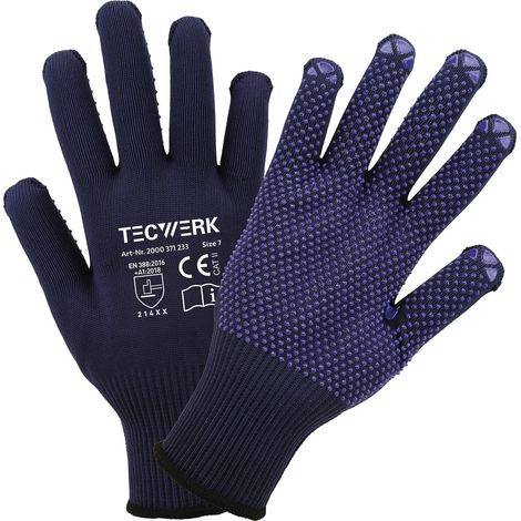 Guantes  Isar  T.7  azul  EN  388  EPI  II  TECWERK (1/3)