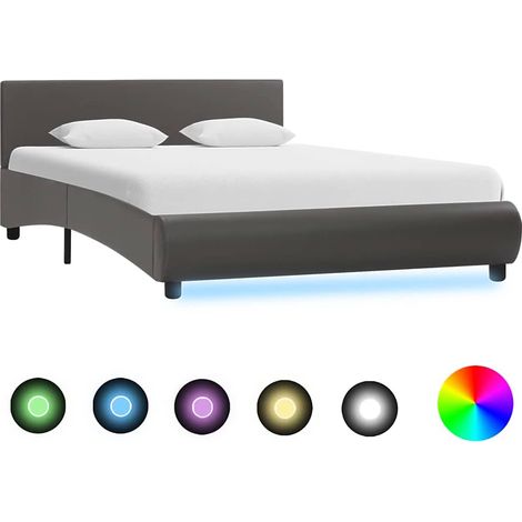Giroletto con LED Grigio in Similpelle 120x200 cm vidaXL (1/5)