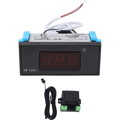 Digital Thermostat 0.1℃ Resolution 0.5℃ Accuracy Dual Display Temperature Controller with Transformer AC12V (1/5)