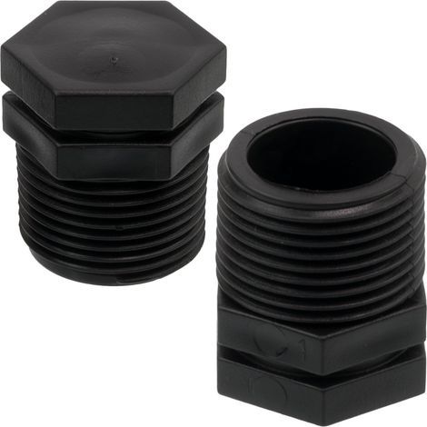 Pack of 5 Plugs, 3/4" External Thread, Polyethylene, 10 bar Pressure, Irrigation System (1/5)