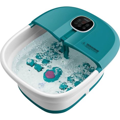 Massaggiatore per pediluvio massaggiatore per piedi spa con telecomando pieghevole 335 x 41 x 205 cm turchese