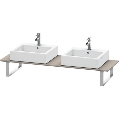 Duravit X-Large Console per lavabi da appoggio e lavabi da incasso, 048C, con due aperture, per nicchia, profondità 550 mm, Colore (anteriore/corpo): Terra Opaco - XL048C01414