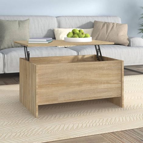 Table basse chêne sonoma 80x55,5x41,5 cm bois d'ingénierie