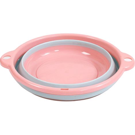 Évier pliable multifonctionnel pour enfants, évier portable pour laver les légumes, couleur rose. (1/5)