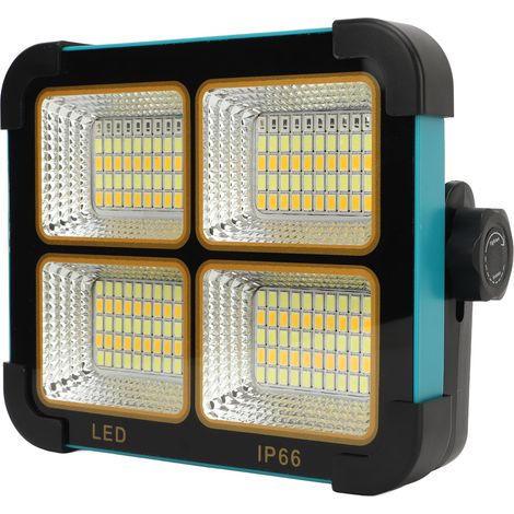 Lampe de travail LED solaire 100W 10000LM 3000-6000K IP66 étanche rechargeable portable extérieur (1/5)