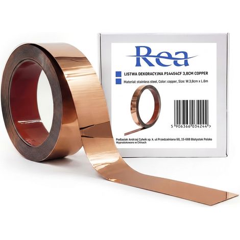 Self-Adhesive Decorative Trim Rea P14454Cf Copper 3,8Cm (1/5)